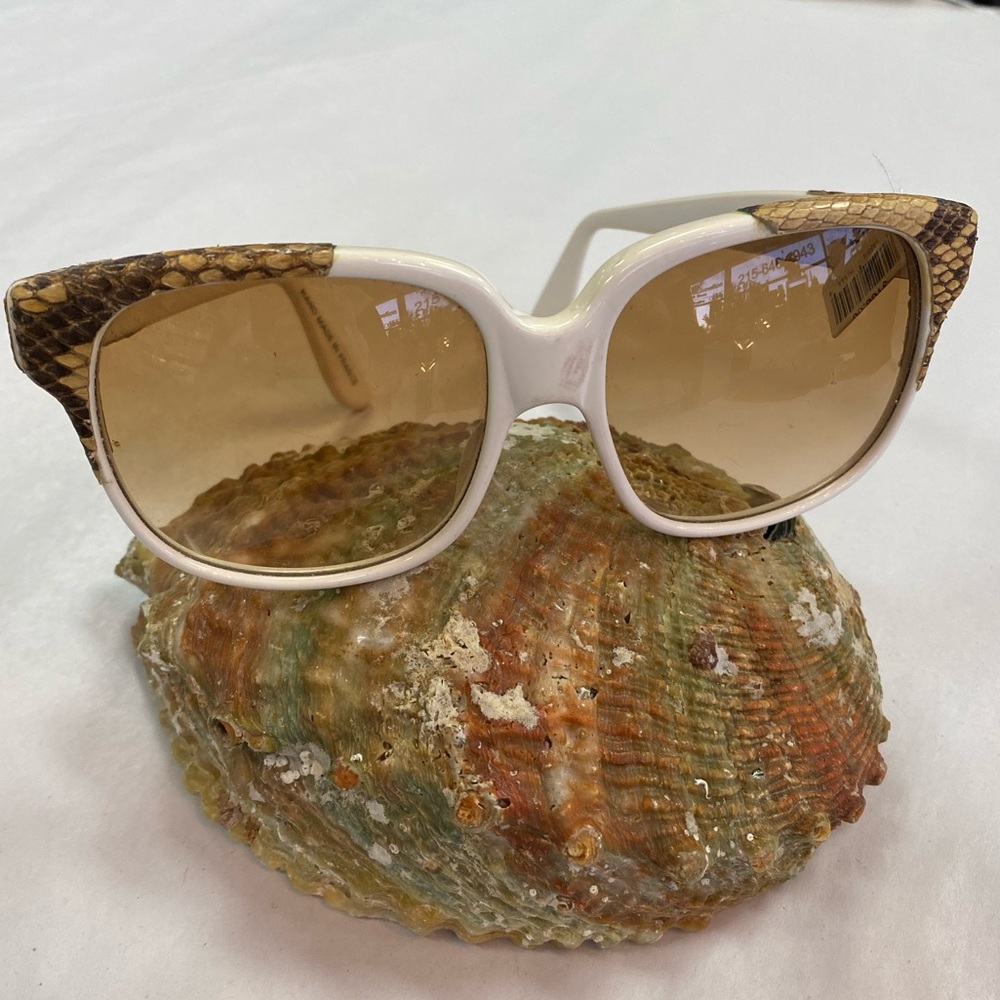 Vintage Emmanuel Khanh Python Snake Sunglasses